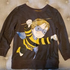 Bumblebee Boy long sleeve shirt with cape!